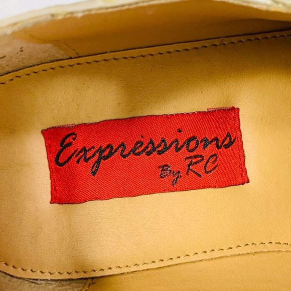 Expressions by RC Mens Retro Faux Alligator Croc Skin Dress Shoes Sz 10.5 Pearl main image 7